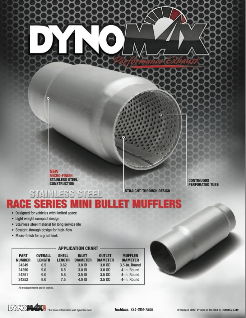 Dynomax Performance 24250 Dynomax Mini Race Bullet Mufflers, 50 OFF